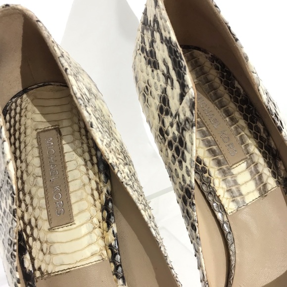Michael Kors snakeskin stilettos point toe preowned excellent Condition 39.5/8.5 - Picture 6 of 9